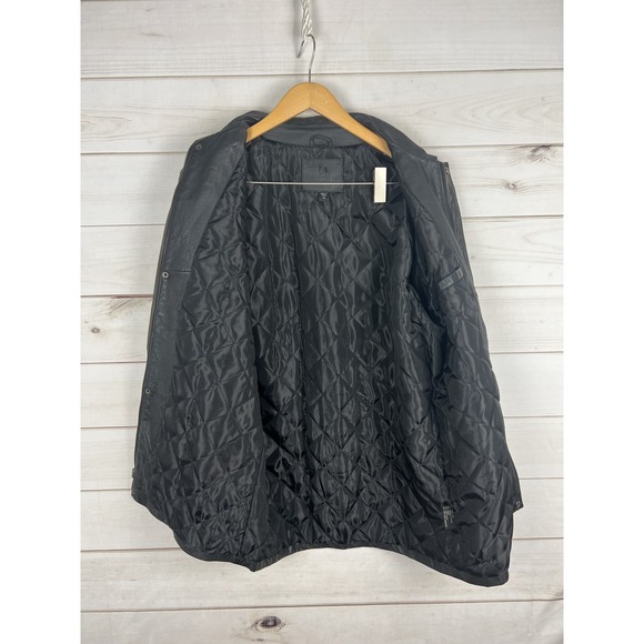 Men's Classic Black Leather Shirt Jacket - Picture 3 of 8